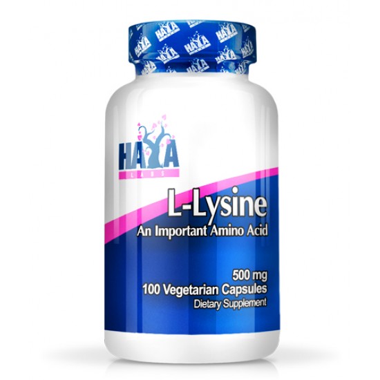 HAYA LABS L-Lysine 500 mg / 100 Vcaps.